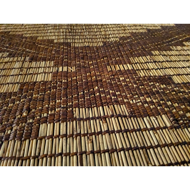 1970s Vintage Berber Tuareg Mat in Rush and Leather, 1971 For Sale - Image 5 of 11