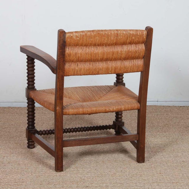 Brown Armchairs in the style of Charles Dudouyt, 1950, Set of 2 For Sale - Image 8 of 9