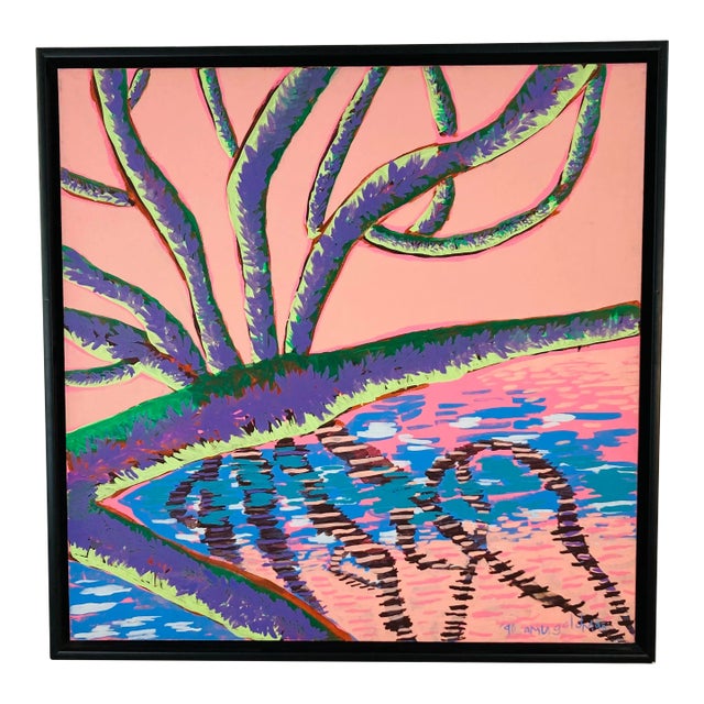 Large Abstract Oil on Canvas For Sale