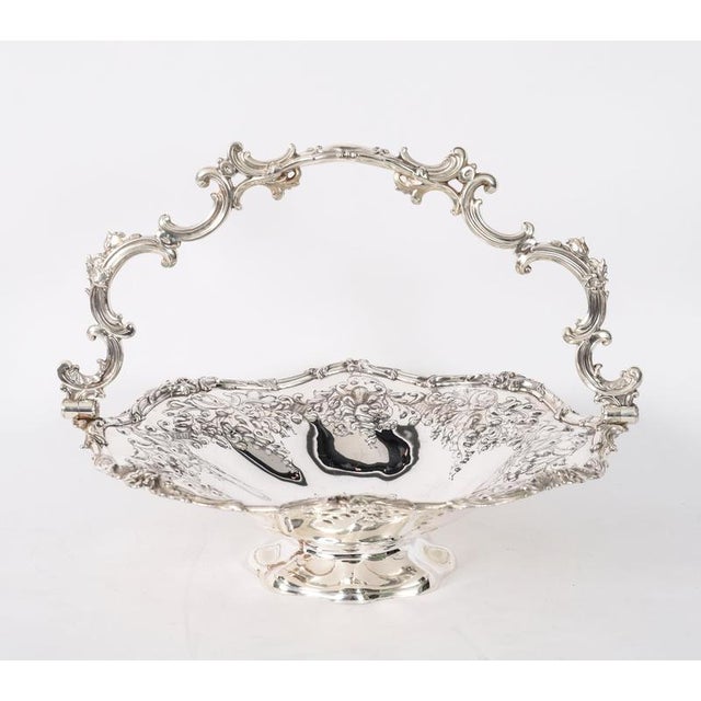 Antique Victorian Silver Plated Fruit Basket, 19th Century For Sale - Image 12 of 14