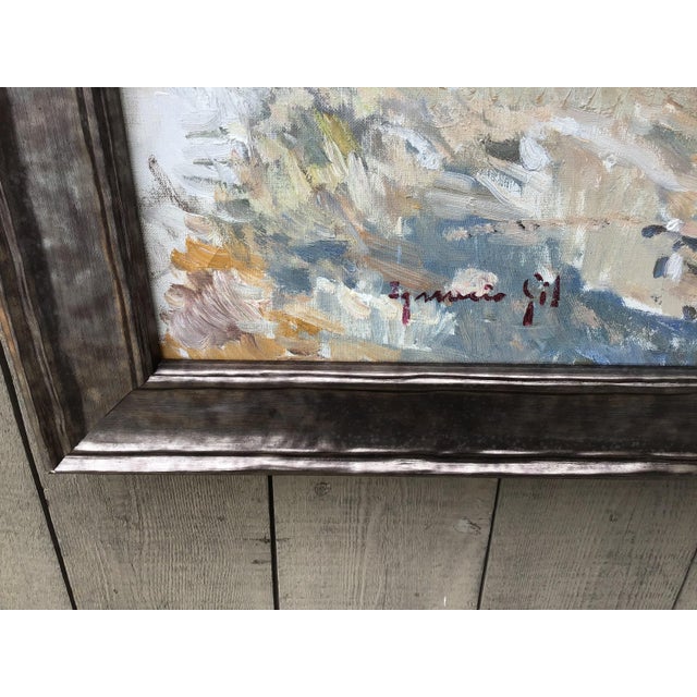 Paint 1980s Original Oil on Canvas by Ignacio Gil Sala, “ Religious Walk”, Framed For Sale - Image 7 of 7