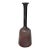 Vintage Textured Studio Pottery Vase in Charcoal and Burgundy, 20 Inches For Sale
