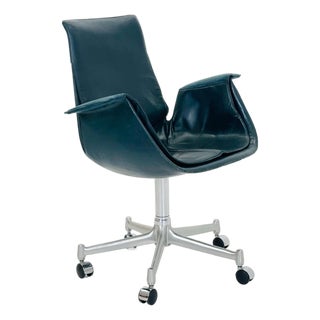 Mid-Century Dark Green Model 6727 Tulip Desk Chair by Preben Fabricius & Jørgen Kastholm for Walter Knoll, 1960s For Sale