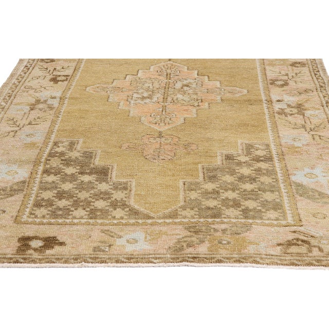 Vintage Turkish Oushak Rug, 03'01 X 05'08 For Sale - Image 4 of 10