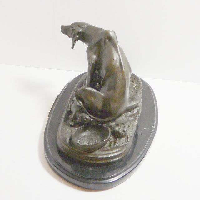 19th-Century French Bronze "Bitch With Pups" Sculpture by Pierre-Jules Mêne For Sale In Jacksonville, FL - Image 6 of 11