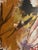 Large Signed Vintage Figurative Abstract Portrait Painting of Woman in Headdress For Sale - Image 4 of 5