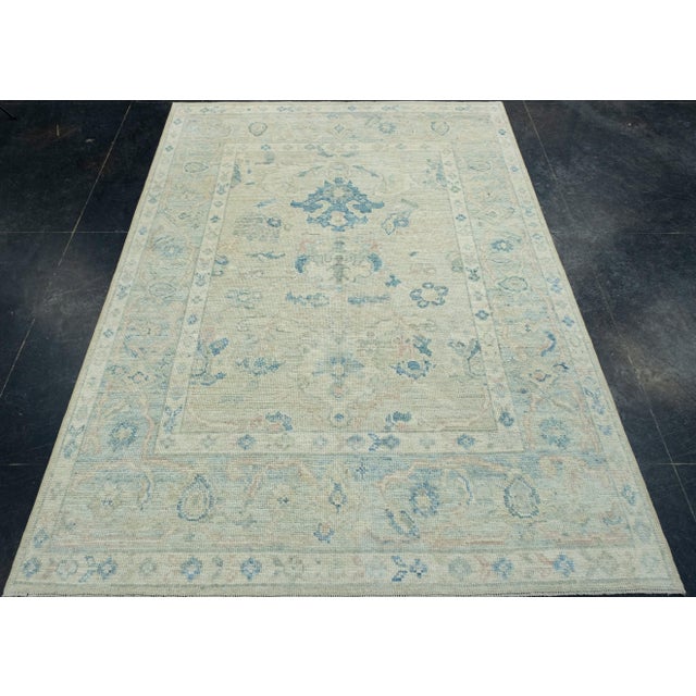 Turkish Oushak Rug 5' x 7' #17895 Explore a curated collection of hallway runners, wool rugs, and handmade masterpieces at...