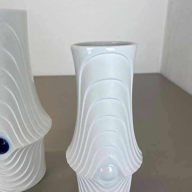 Op Art Porcelain Vases from Royal Bavaria KPM, Germany, 1970s, Set of 2 For Sale - Image 10 of 18