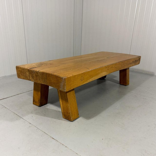 Rustic Sturdy Hardwood Coffee Table, 1960s For Sale - Image 14 of 18