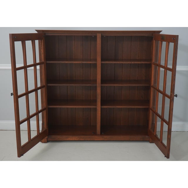 Arts & Crafts Stickley Mission Oak Gustav Commemorative Arts & Crafts Bookcase For Sale - Image 3 of 15