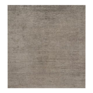 Rug & Kilim’s Oversized Modern Textural Rug in Brown, Gray and Beige Striae - 14x15 For Sale