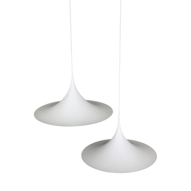 Danish Semi 47 Pendant Lights by Torsten Thorup for Fog & Mørup, 1960s, Set of 2 For Sale