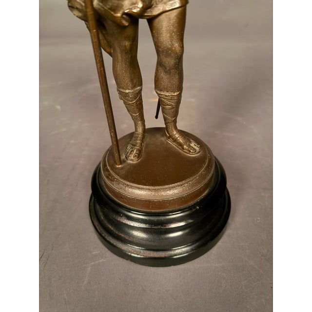 Pair of 19th Century European Bronze-Finished Soldier Figures With Ebonized Bases, Circa 1890 For Sale - Image 14 of 18