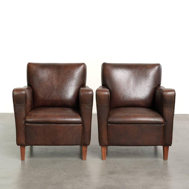Vintage English Sheepskin Lounge Chairs, Set of 2 For Sale - Image 14 of 14