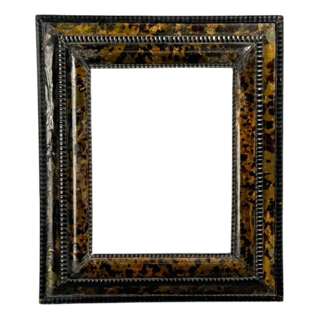 Dutch Ripple Frame, Mirror or Picture Frame, Tortoise, Ebonized Wood, 18th C. For Sale