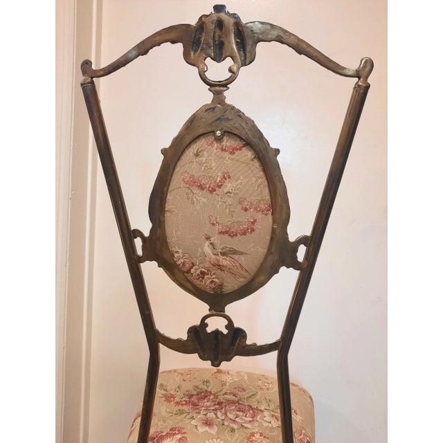 Metal 1950s Vintage Brass Chair For Sale - Image 7 of 11