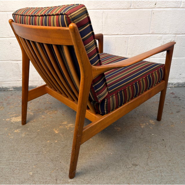 Mid-Century Modern Teak Scandinavian Armchair For Sale - Image 9 of 13