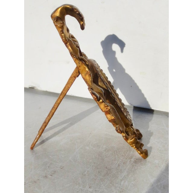 Antique Gilt Wood and Gesso Photo Frame Italian Circa 1900 For Sale - Image 4 of 9