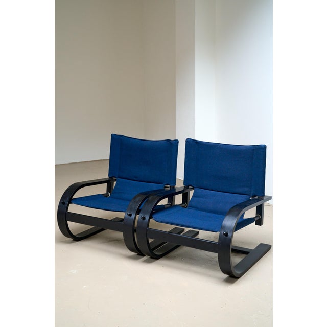 Beautiful set of iconic Scacciapensieri lounge chairs, designed by De Pas, D’Urbino & Lomazzi and produced by Poltronova...