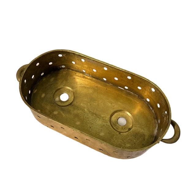 Brass Vintage Karl Raichle Meersburg Hand Hammered Tinned Brass Roasting Dish & Warmer - Bauhaus For Sale - Image 8 of 8
