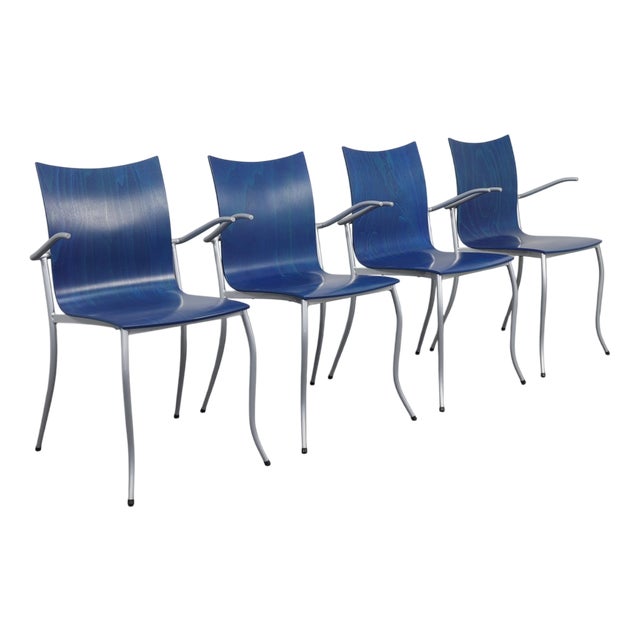 Postmodern Dining Chairs by Karl Friedrich Förster for KFF, 1990s, Set of 4 For Sale