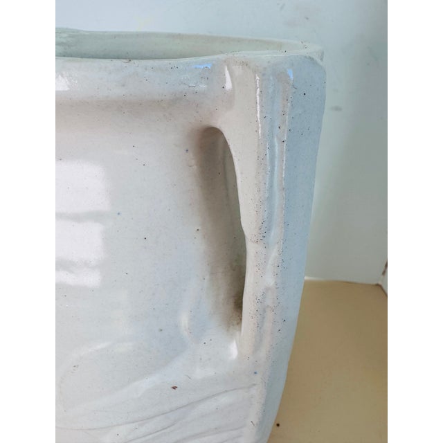 McCoy Tall Sand Dollar Vase in White For Sale - Image 9 of 11