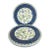 Vintage Fitz & Floyd Alfresco Blue Scroll Salad Plates-Set of 4 For Sale
