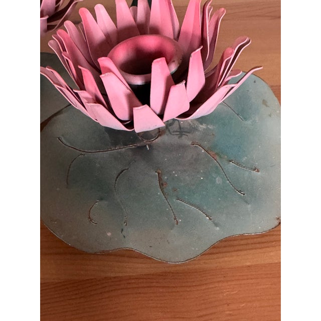 Vintage 1960's Tole Painted Italian Candle Wall Sconce For Sale - Image 9 of 10