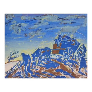 Vintage Mid 20th Century Hananiah Harari Serigraph