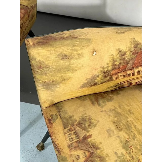 Green Set of Mid-Century Italian Modern Armchairs, 1950s For Sale - Image 8 of 13