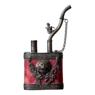 Chinese Lion and Monkey Smoking Pipe For Sale