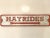 Country Metal Hayrides Sign Dimensions 20” width x .75” depth x 4.75” height
