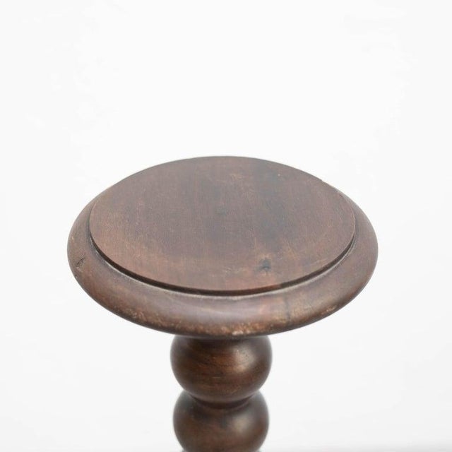 Mid-Century Modern Spanish Wooden Pedestal, 1950 For Sale - Image 4 of 18