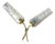Mid-Century Modern Brass and Textured Glass Double Wall Sconce, 1950s For Sale