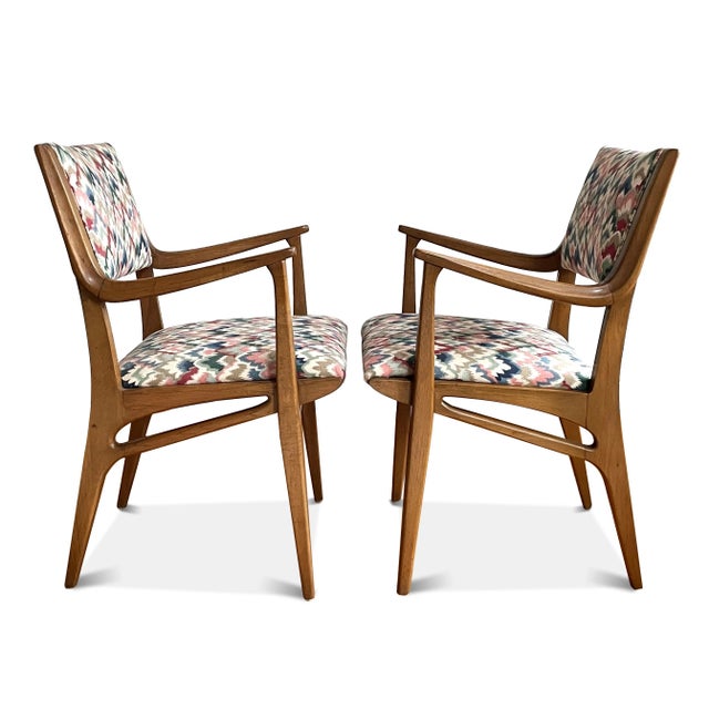 Mid-Century Modern Drexel Profile Dining Chair Pair - By John Van Koert For Sale - Image 3 of 10