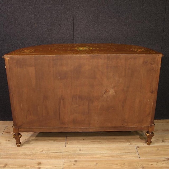 Wood 20th Century Italian Painted and Gilded Wooden Sideboard, 1970s For Sale - Image 7 of 13