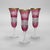 Art Nouveau Three Antique Bohemian Rose Floral Cut to Clear Crystal Champagne Flutes For Sale - Image 3 of 6