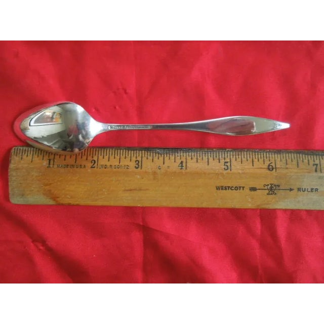 Mid-Century Modern John Prip Reed & Barton 'Lark' Sterling Silver Teaspoons- Set of 6 For Sale - Image 3 of 4
