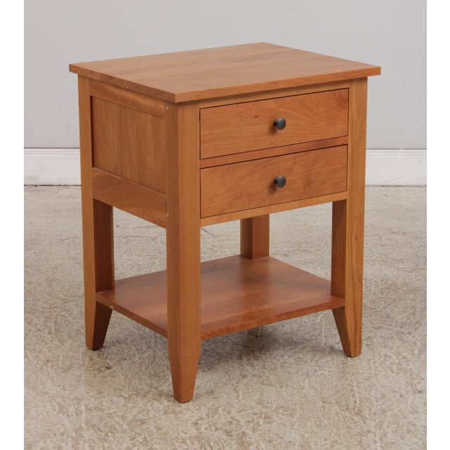 Traditional Gat Creek 2 Drawer Studio Crafted Cherry Nightstand For Sale - Image 3 of 15