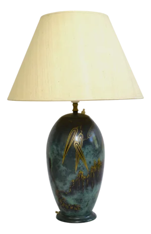 Large Art Deco Table Lamp by Paul Haustein for WMF, 1930s