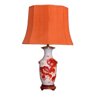 Chinese Table Lamp in Porcelain For Sale