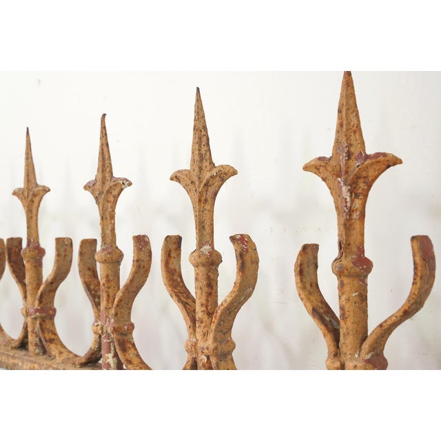 Gothic Pair of Antique Gothic Revival Wrought Iron Roof Crestings For Sale - Image 3 of 10