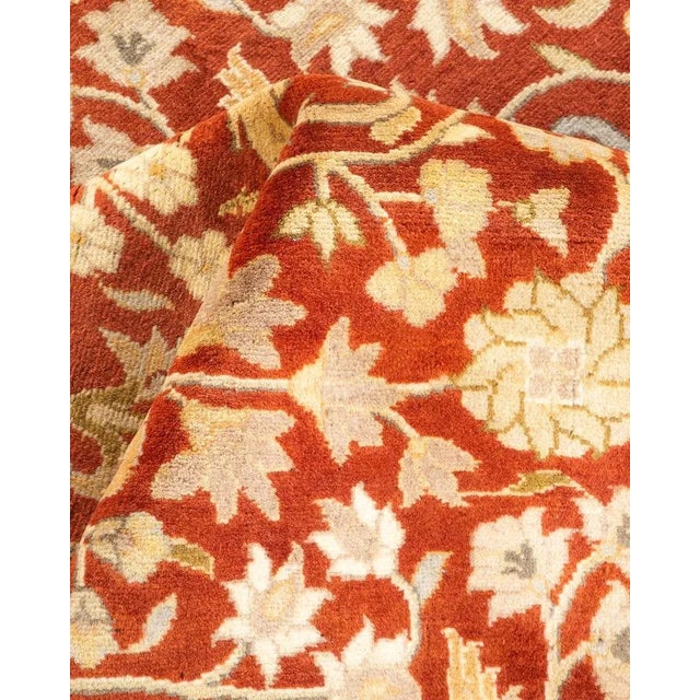 Textile Mogul, One-of-a-Kind Hand-Knotted Area Rug in Orange, 4' 1" x 6' 3" For Sale - Image 7 of 8