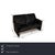 The Bora sofa by Leolux is upholstered in black genuine leather and rests on floor-length side panels. Its minimalist...