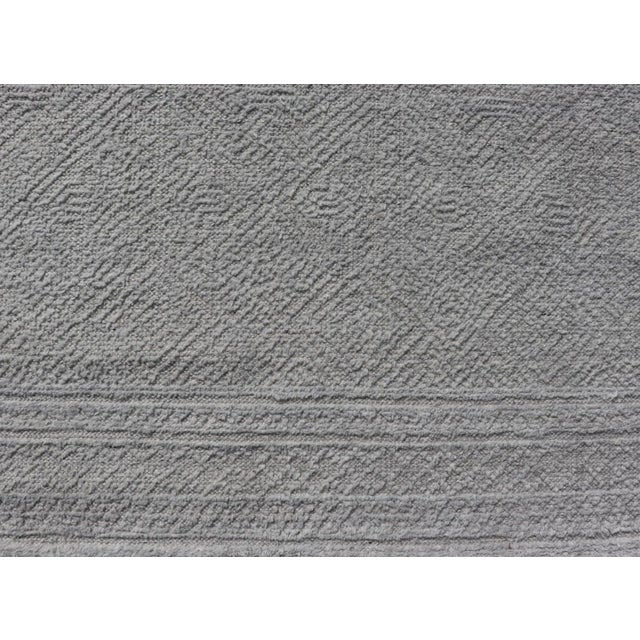 Muted Gray Hand-Knotted Wool Rug by Keivan Woven Arts 5'7 X 9'0 For Sale In Atlanta - Image 6 of 13