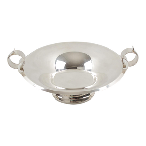 Art Deco Modernist Silver Plate Decorative Bowl Centerpiece
