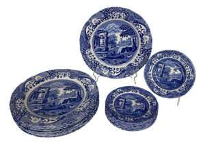 Vintage Spode Italian Dinner and Dessert Plates, Made in England - Set of 15