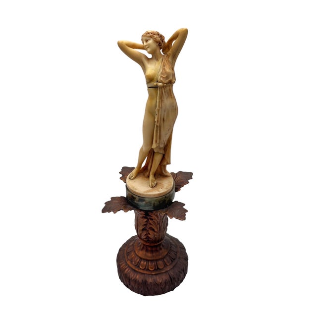 Art Deco Figural Ivorine Sculpture After Ferdinand Preiss, Circa 1925 For Sale - Image 10 of 10