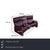 This himolla sofa in warm Bordeaux red leather is a real eye-catcher in your living room. Its generous three-seater design...
