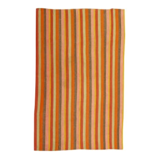 Vintage Turkish Striped Kilim - 6'3" x 9'3" For Sale